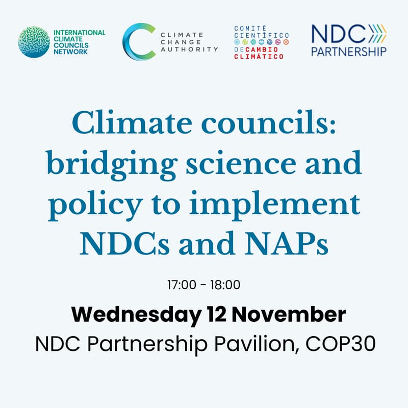 Cover Image for Climate councils: bridging science and policy to implement NDCs and NAPs