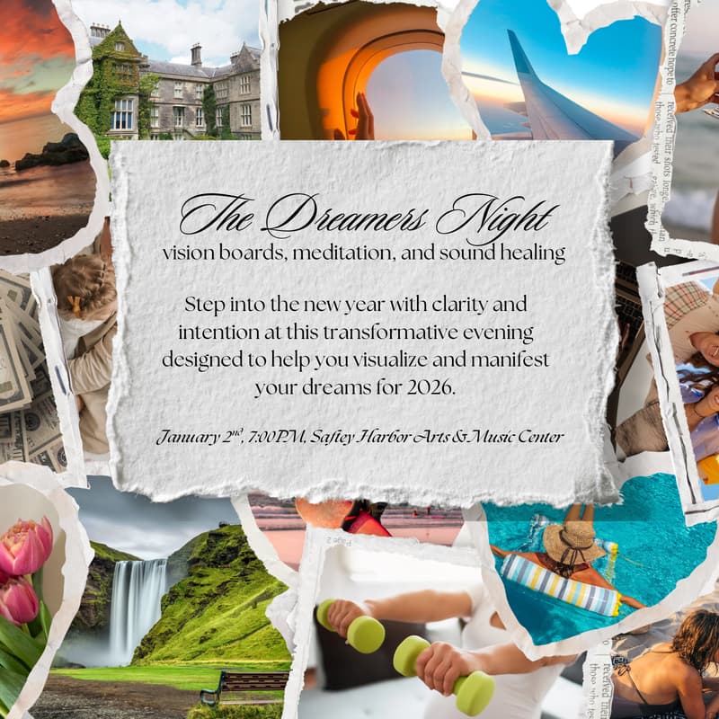 Cover Image for The Dreamer’s Night: Vision Boards, Meditation & Sound Healing