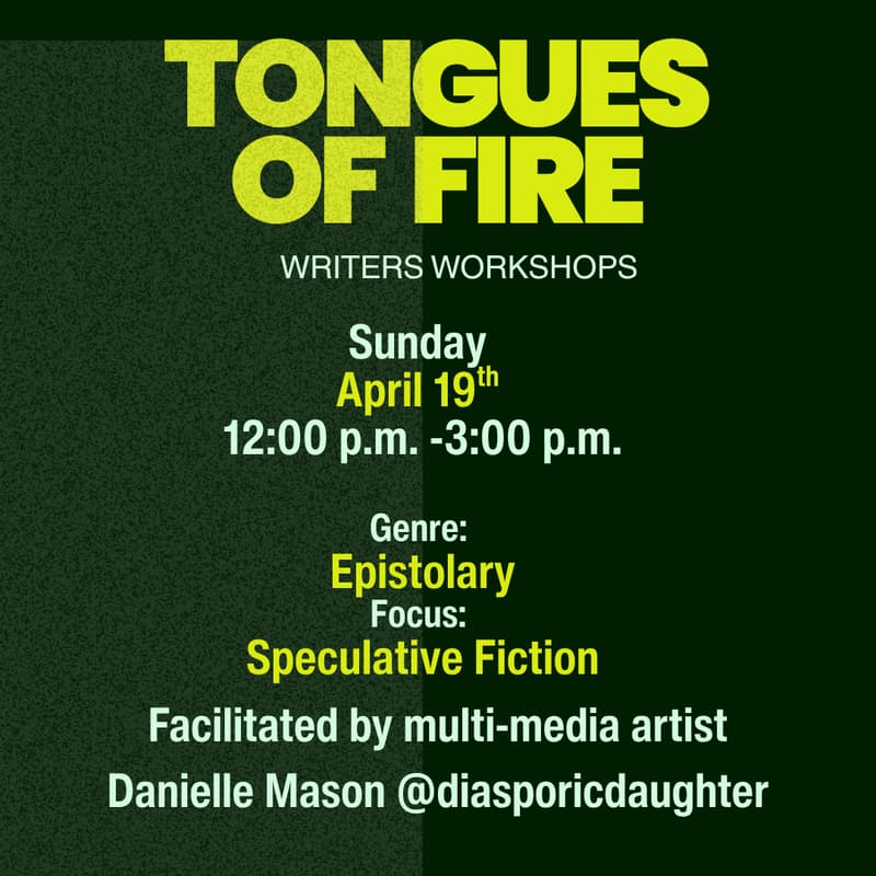 Cover Image for Tongues Of Fire Writers Workshop: Epistolary Writing