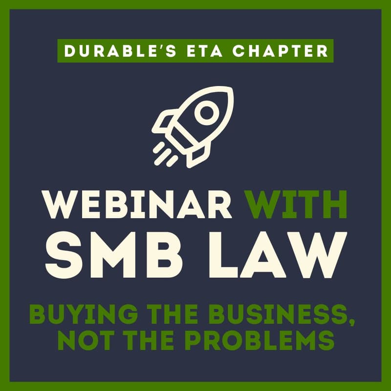 Cover Image for Webinar with SMB Law: Buying the Business, Not the Problems