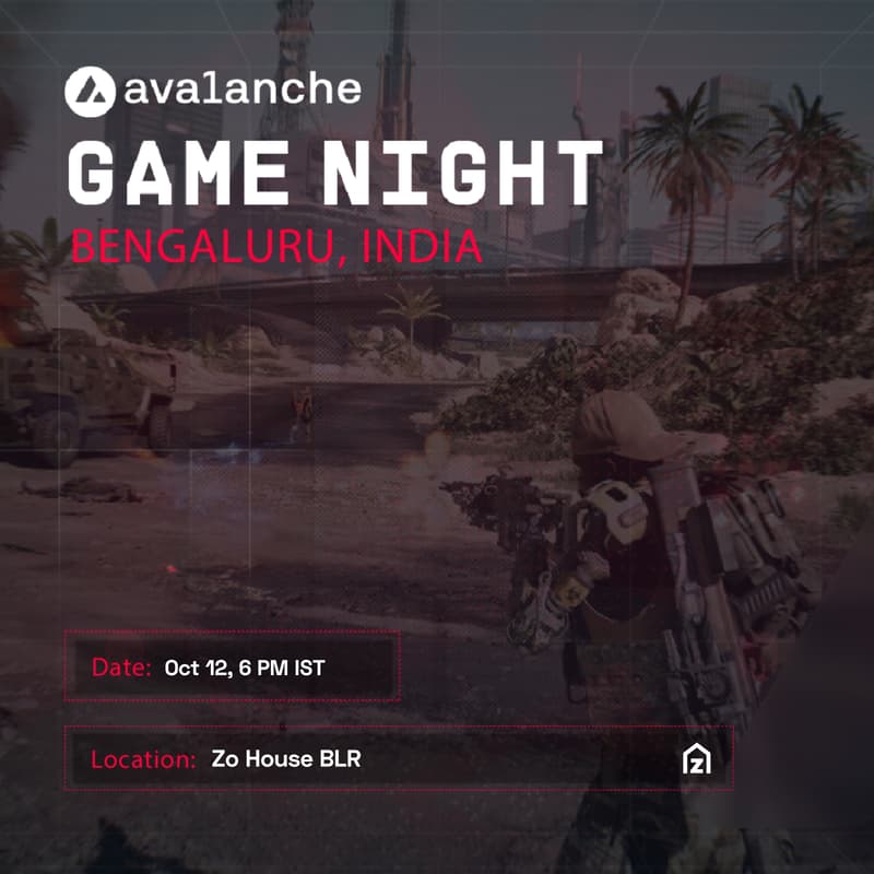 Cover Image for Avalanche Gaming Night, Zo House Bengaluru