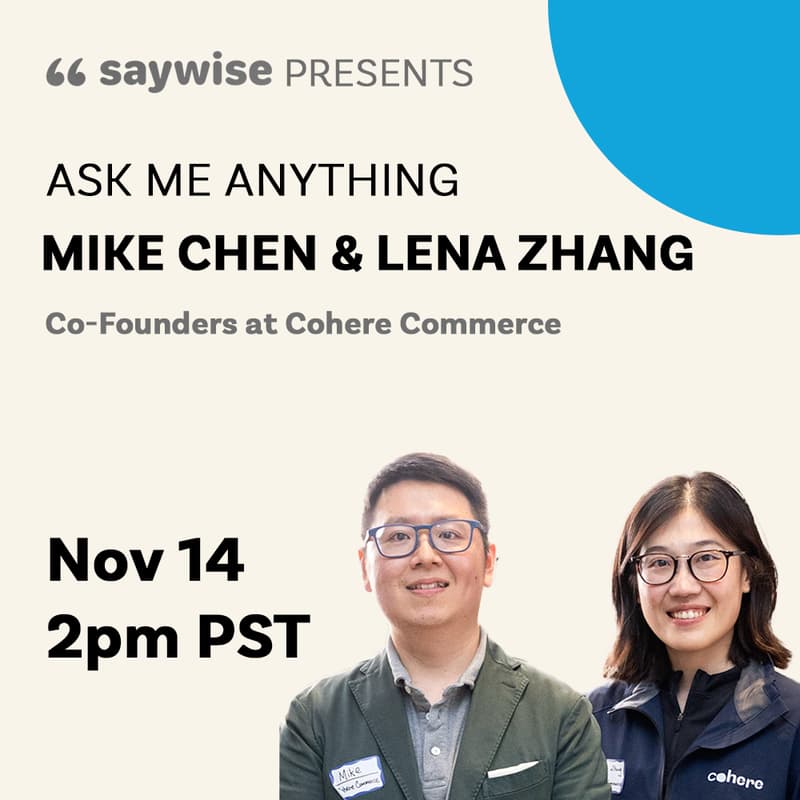 Cover Image for Mike & Lena from Cohere Commerce - Ask Me Anything