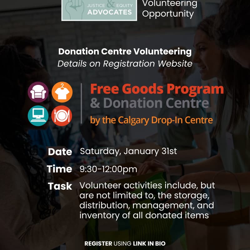 Cover Image for Volunteering at the Calgary Donation Centre