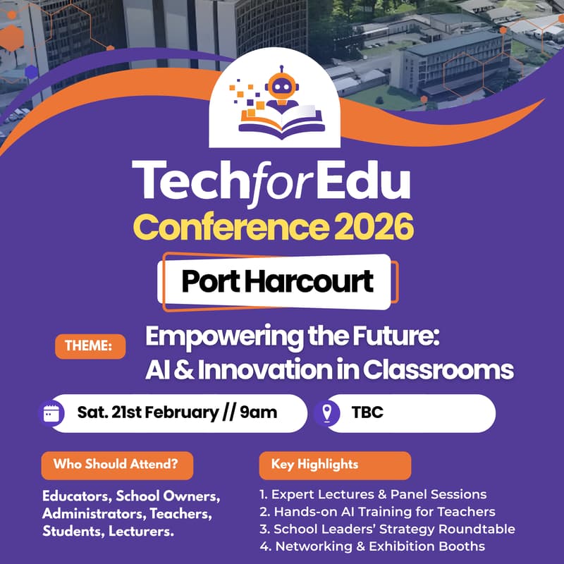 Cover Image for Tech For Edu: Educators Conference Portharcourt (2026)