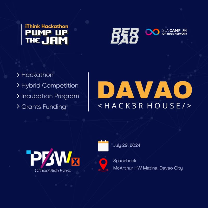 Cover Image for iThink Hackathon: Pump Up The Jam - DAVAO <Hack3r House/>