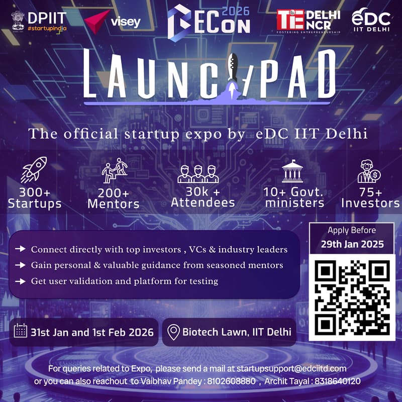 Cover Image for BECon'26 IIT Delhi Stall Booking for Visey Exclusive