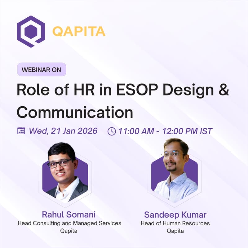 Cover Image for Webinar on "Role of HR in ESOP Design & Communication"