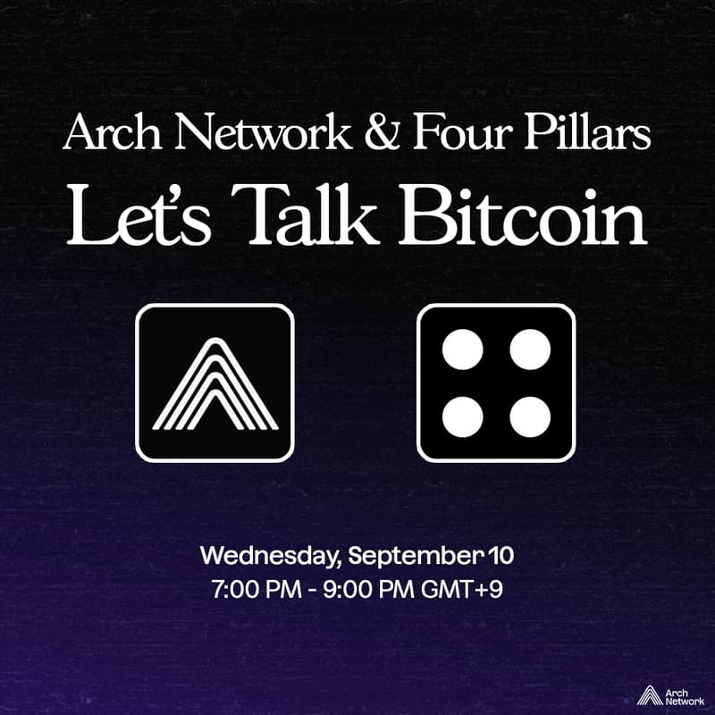 Cover Image for Arch Network & Four Pillars: Let's Talk Bitcoin