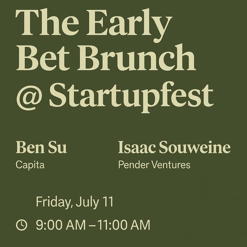 Cover Image for Founder/Investor Early Bet Brunch @ Startupfest