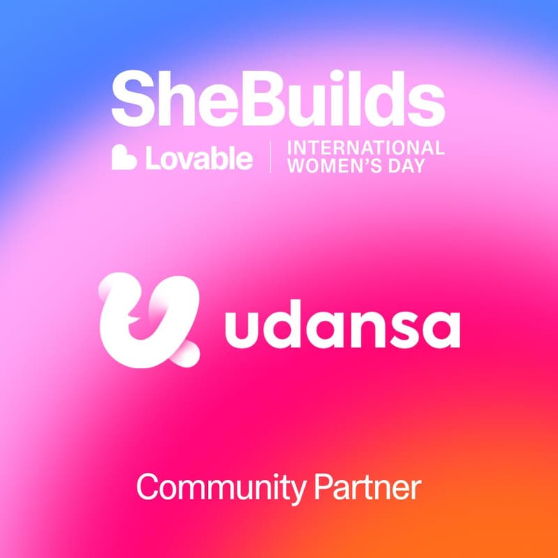 Cover Image for udansa x SheBuilds auf Lovable zum Internationalen Frauentag