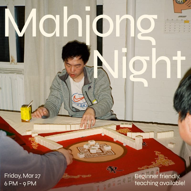 Cover Image for Mahjong Night (Beginner friendly!)