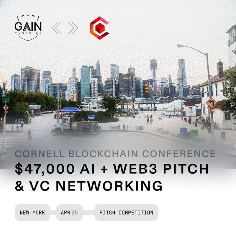 Cover Image for 🎙 #38 | $47,000* Pitch by Ga^3in VC x Boosty Labs at Cornell Blockchain Conference