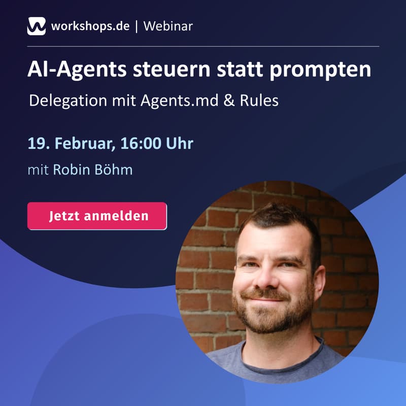 Cover Image for AI-Agents steuern statt prompten - Delegation mit agents.md & Rules