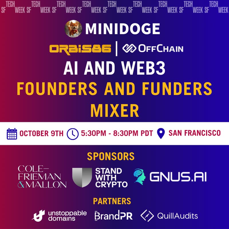 Cover Image for Orbis86: AI and Web3 - Founders and Funders Mixer #SFTechweek