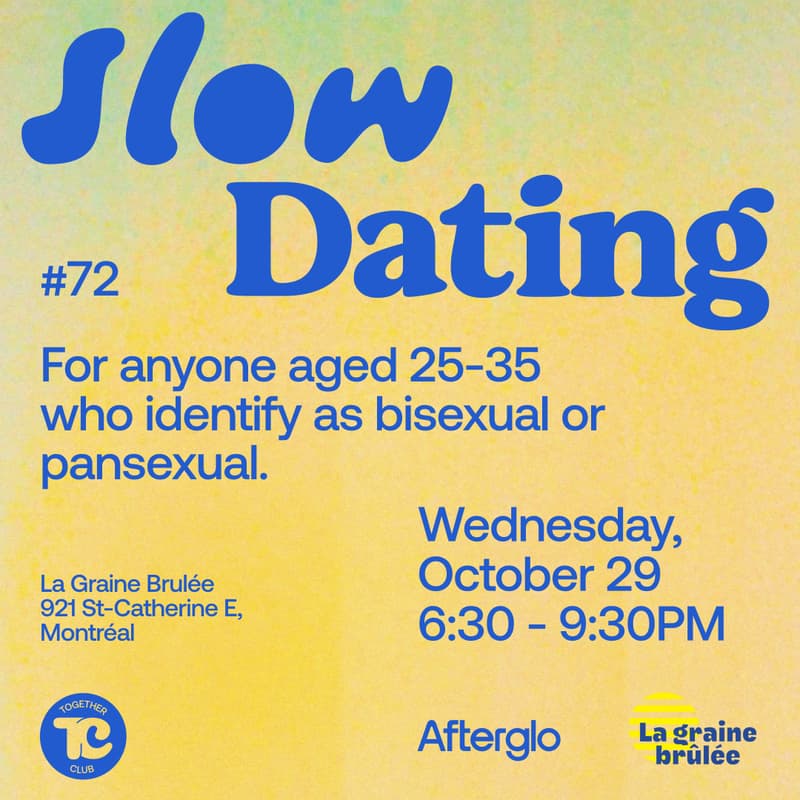 Cover Image for Slow Dating #72 (Bi/Pan 25-35) ❤️