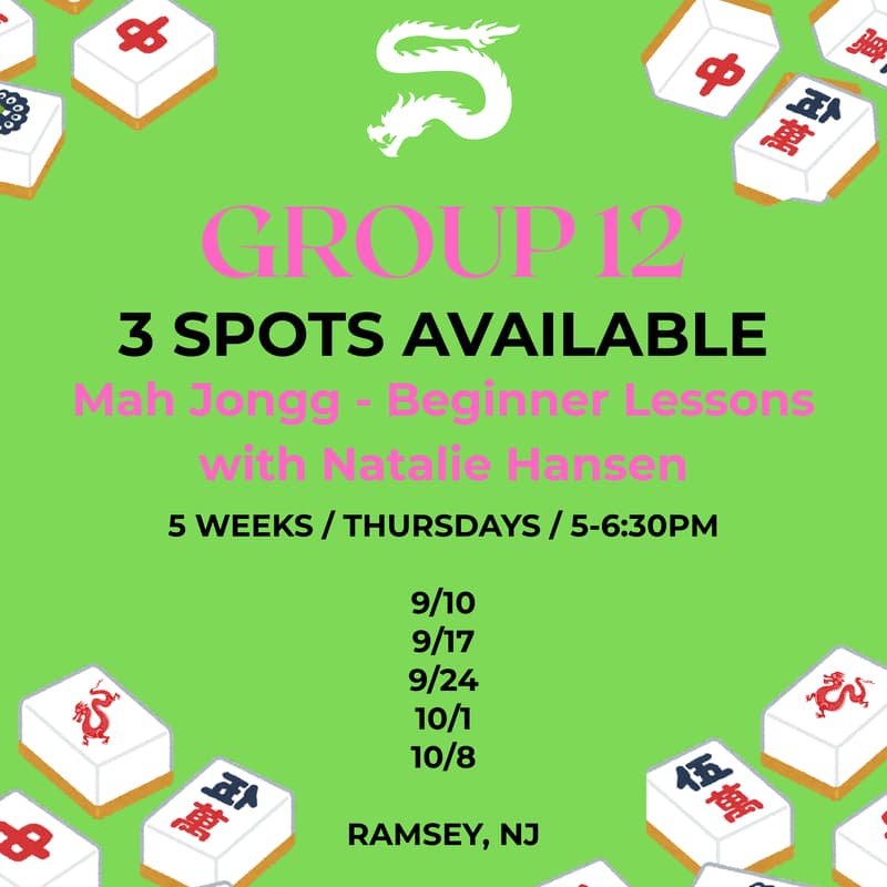 Cover Image for Beginner Mah Jongg Lessons (Group 12- Thursdays)