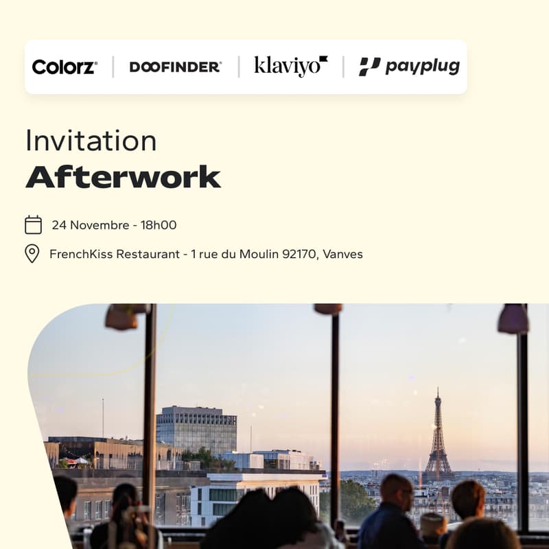 Cover Image for Afterwork - Tech for Retail - Colorz x Doofinder x Klaviyo x Payplug