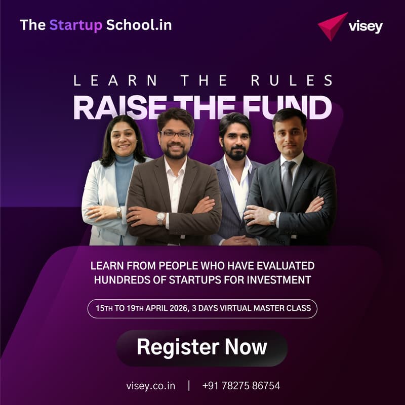 Cover Image for Fundraising Masterclass by TheStartupSchool.in