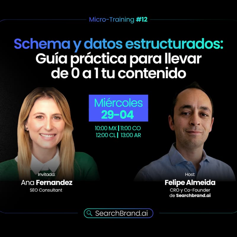 Cover Image for Micro-Training #12 | Schema y datos estructurados: guía práctica para llevar de 0 a 1 tu contenido