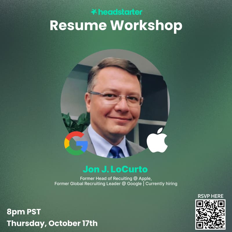 Cover Image for Former Recruiter @ Google Resume Roast + Early Accelerator Kickoff