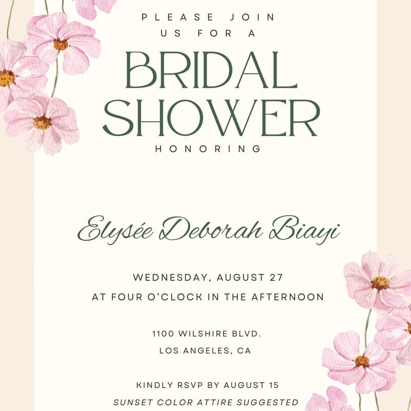 Cover Image for Elysée Biayi’s Bridal Shower