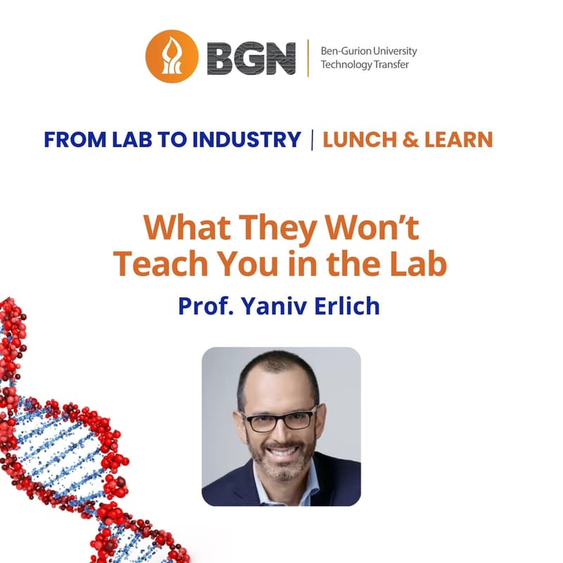 Cover Image for What They Won't Teach You in the Lab, by Prof. Yaniv Erlich