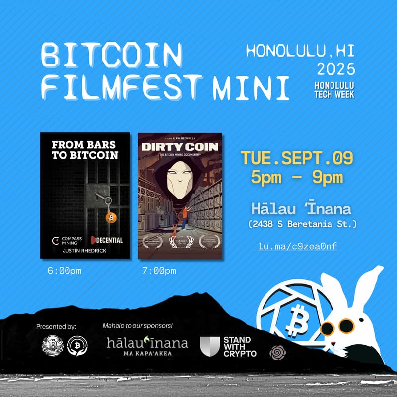 Cover Image for Bitcoin FilmFest Mini - Honolulu