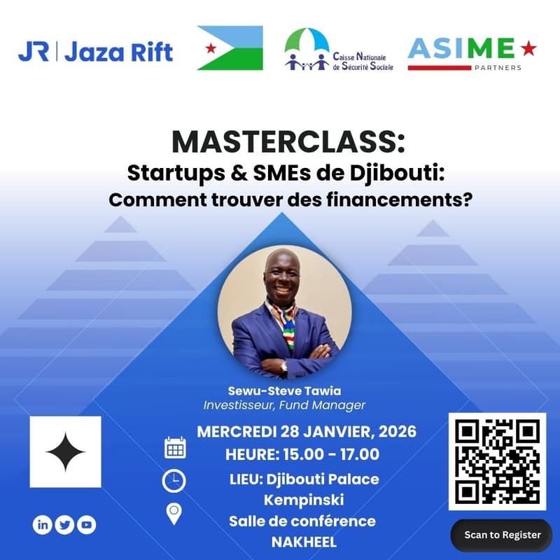 Cover Image for Masterclass: Startups & PMEs de Djibouti: Comment trouver des financements?