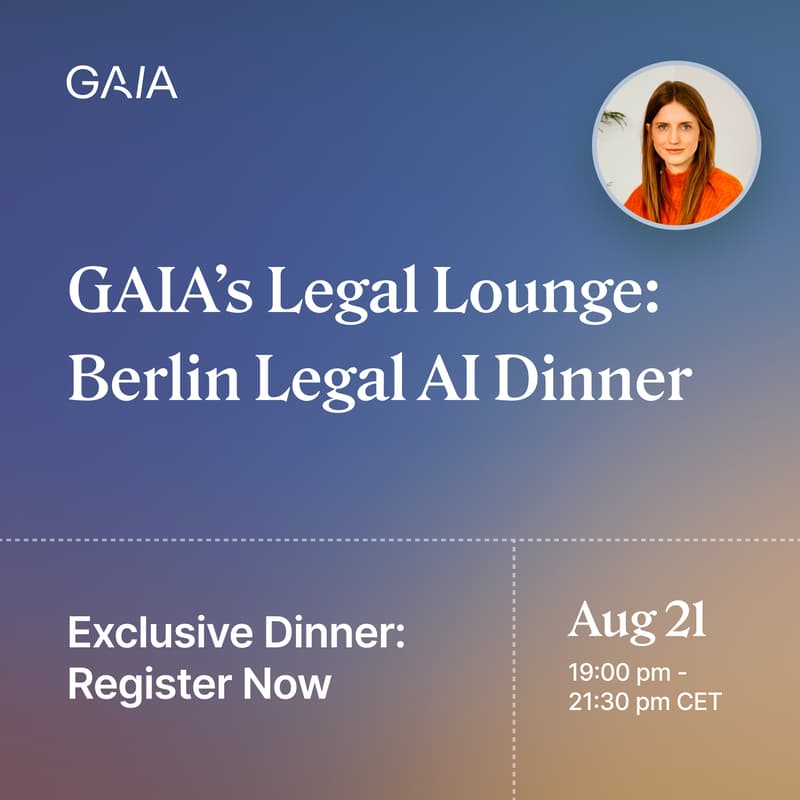 Cover Image for GAIA’s Legal Lounge: Berlin Legal AI Dinner