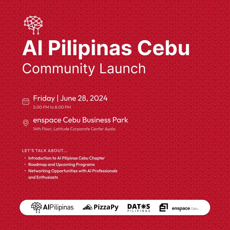 Cover Image for 🚀 AI Pilipinas Cebu - Community Launch