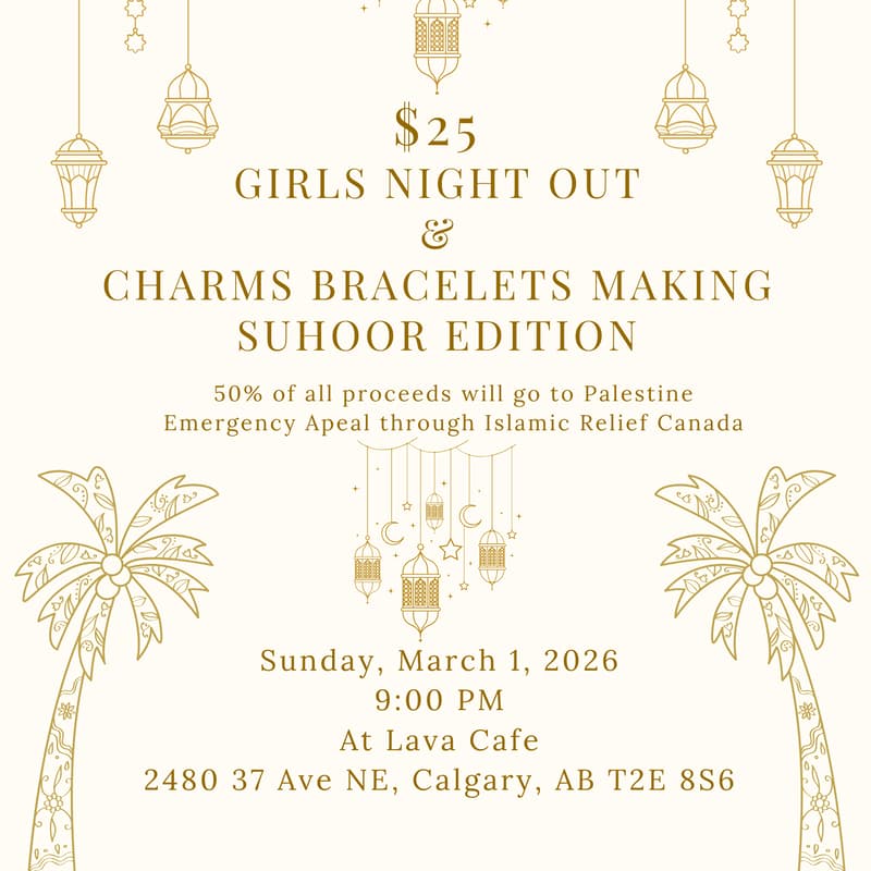 Cover Image for Girls Night Out: Charms Bracelets Making – Suhoor Edition ✨🌙