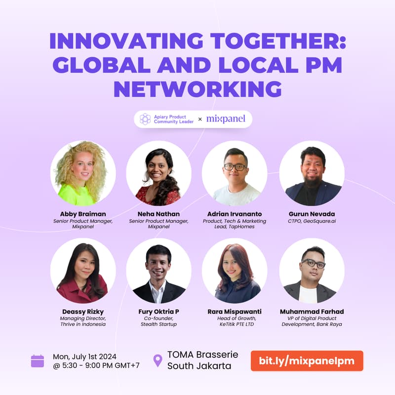 Cover Image for [FOR WAITLIST ONLY] Innovating Together: Global and Local PM Networking with Mixpanel & Apiary Community