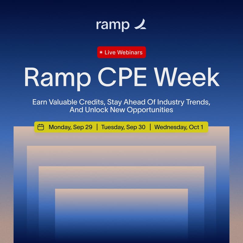 Cover Image for Ramp CPE Week-Earn valuable credits, stay ahead of industry trends, and unlock new opportunities