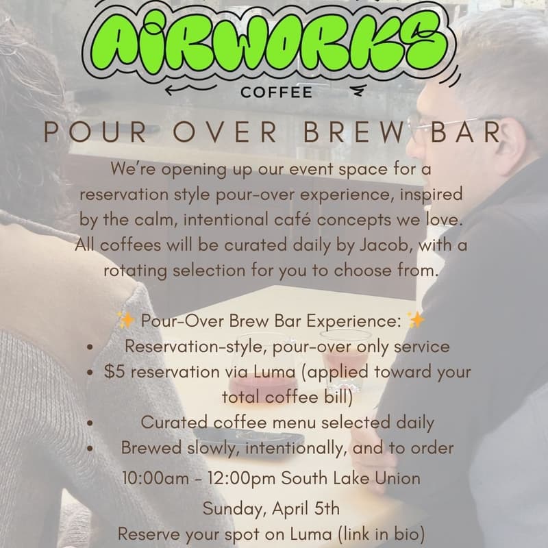 Cover Image for Brew Bar - 4/5 @ 10am - 12pm