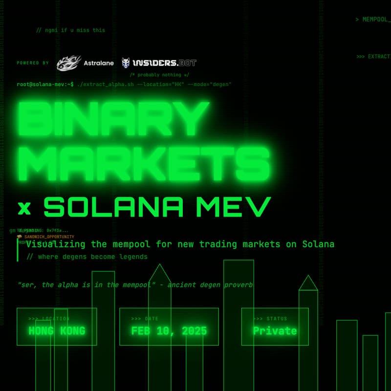 Cover Image for Binary Market Traders x Solana MeV