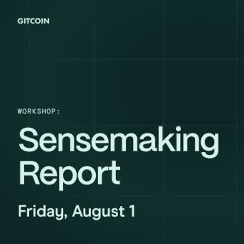 Cover Image for Sensemaking Report Workshop