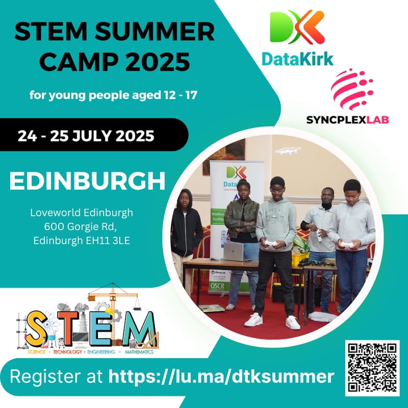 Cover Image for STEM SUMMER CAMP 2025 - EDINBURGH