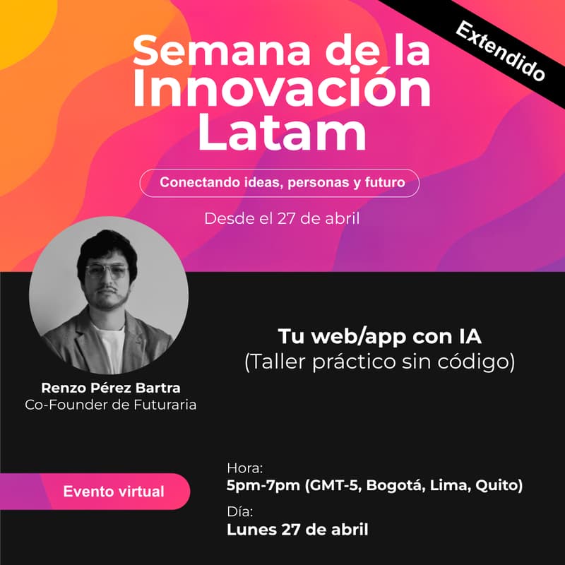 Cover Image for Tu web/app con IA (Taller práctico sin código)