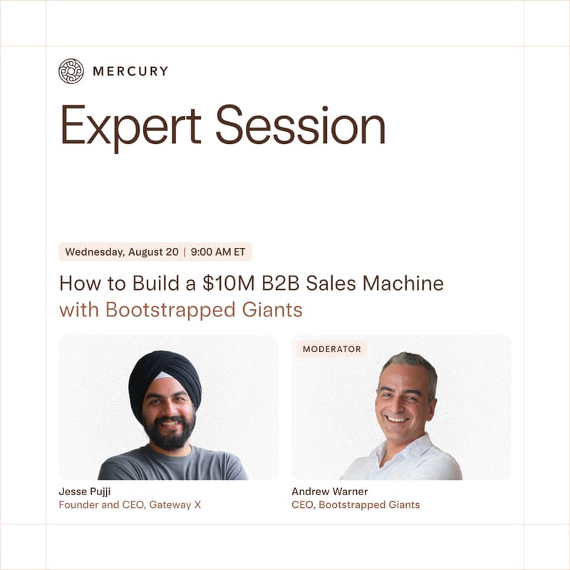 Cover Image for Expert Session: How to Build a $10M B2B Sales Machine with Bootstrapped Giants