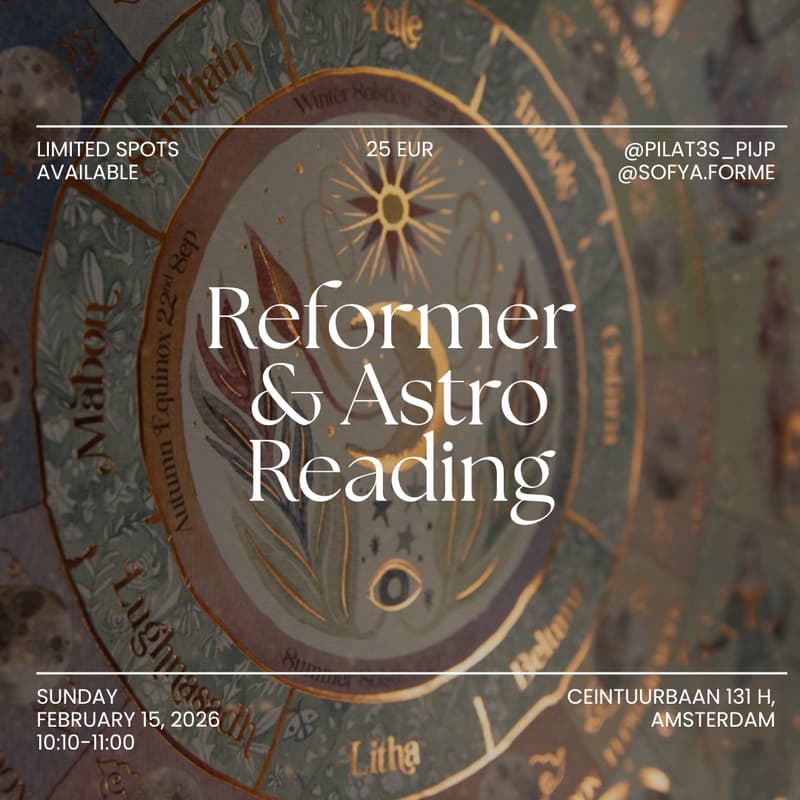 Cover Image for Reformer Pilates & Astrology Event