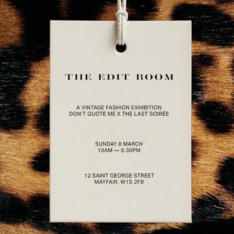 Cover Image for The Edit Room | Mayfair | Vintage Archive (YSL, Margiela, Prada & more) & Complimentary Drinks