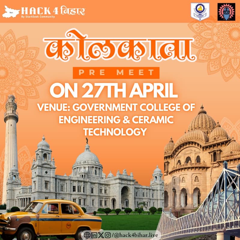 Cover Image for Hack4bihar: Kolkata Hacking Tour Meetup