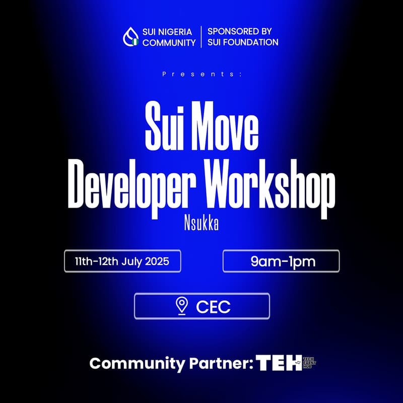 Cover Image for Sui Move Developers Workshop Nsukka