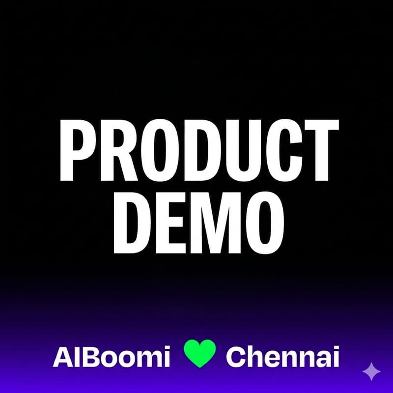 Cover Image for AIBoomi Center Stage (Product Demo): Chennai