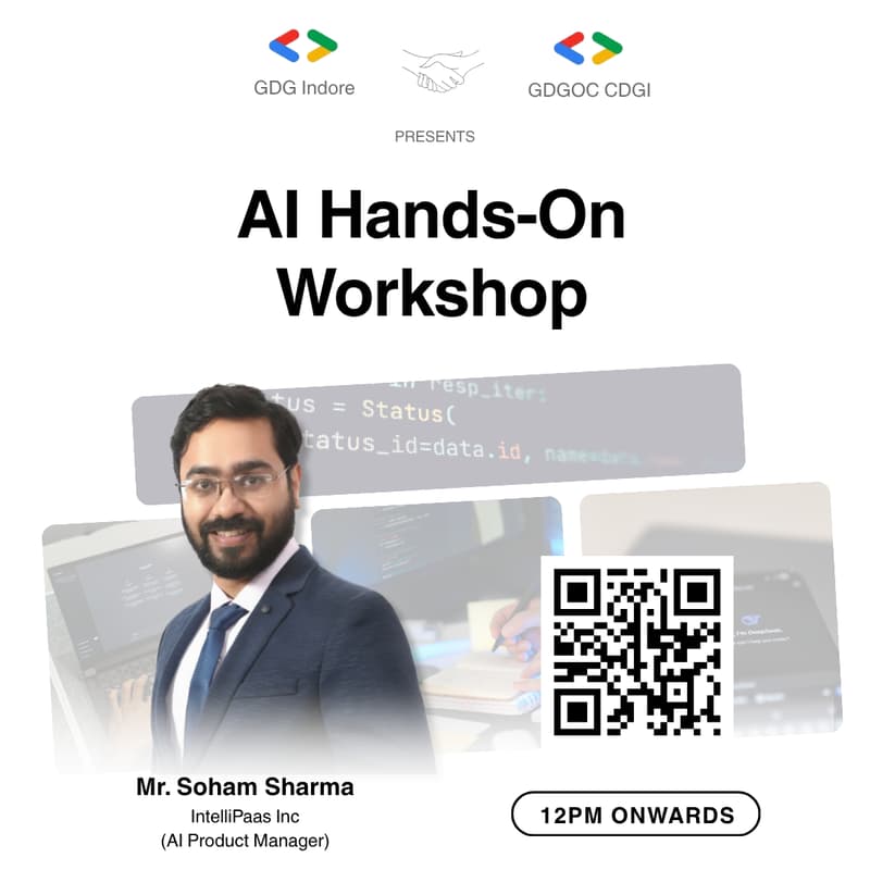 Cover Image for Hands-On Workshop - GDG CDGI x GDG Indore