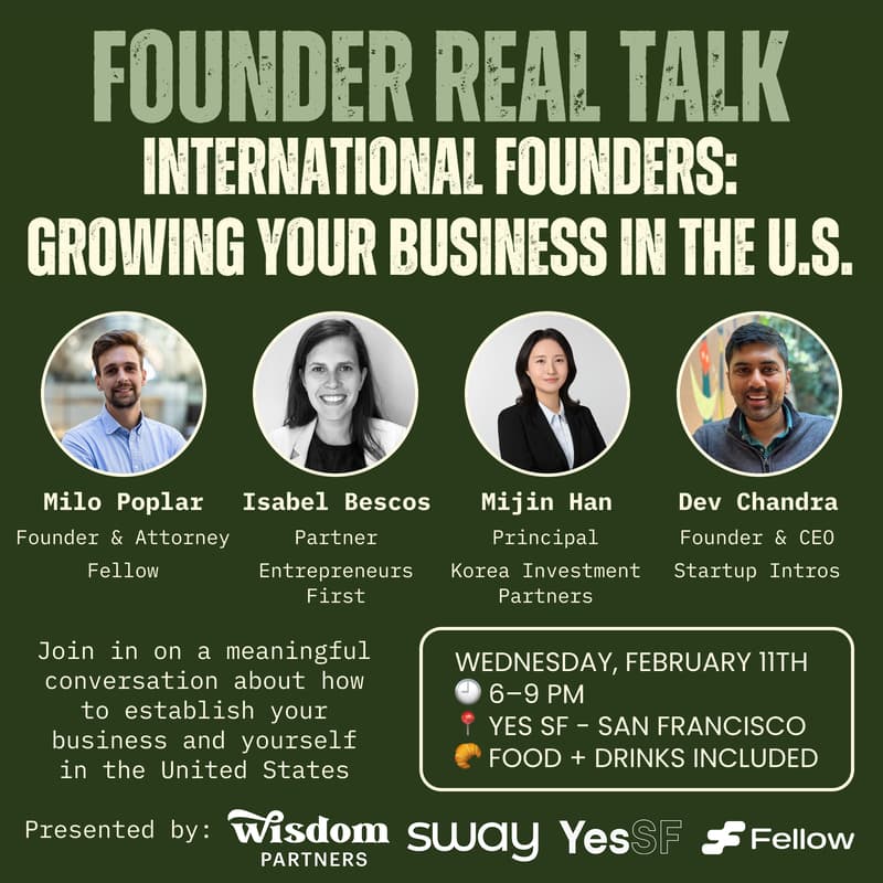 Cover Image for Founder Real Talk - International Founders: Growing Your Business in the US