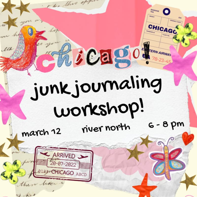 Cover Image for junk journaling with art gurl & chi city craft club!