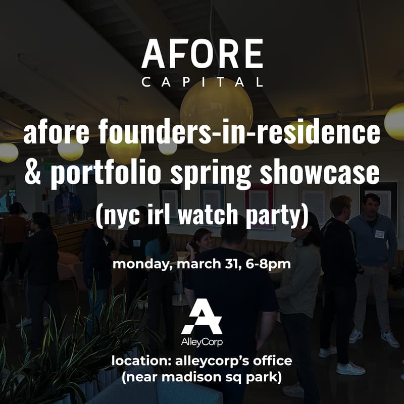 Cover Image for nyc irl watch party: afore fir / portco spring showcase