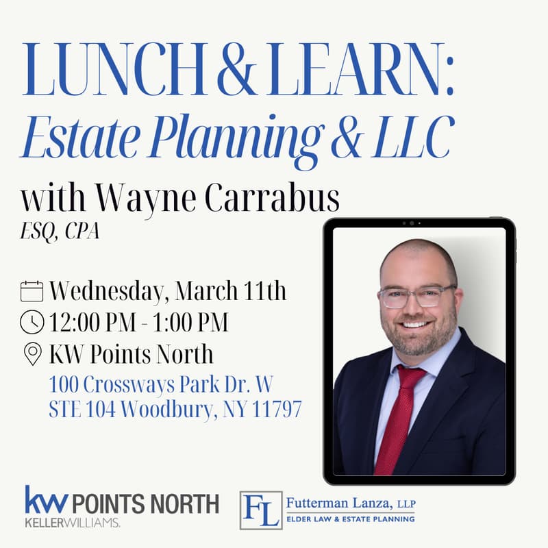 Cover Image for LUNCH & LEARN: Estate Planning & LLC with Wayne Carrabus
