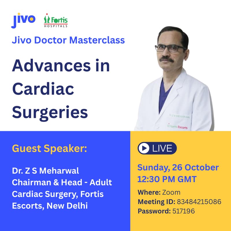 Cover Image for Jivo Masterclass | Advances in Cardiac Surgeries